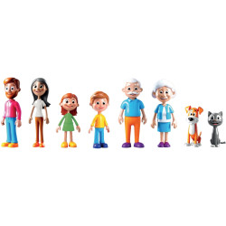 Famille européenne, 8 figurines