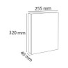 Classeur rembordé polypropylène 2 anneaux ronds de 25mm sur 3eme de couverture