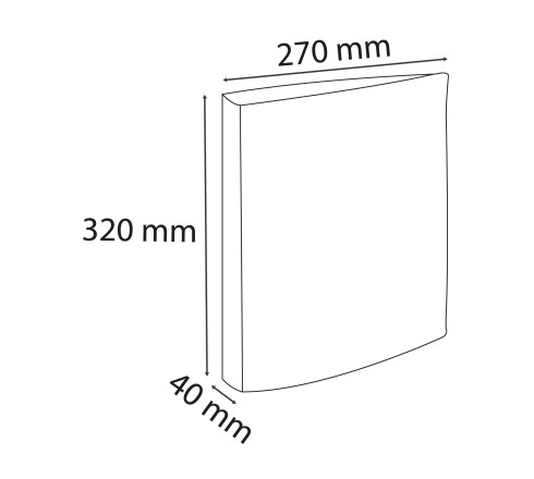 Classeur rembordé polypropylène dos arrondi 2 anneaux ronds 30mm