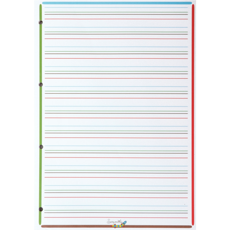 Feuillets mobiles 100 pages 90g, format A4, DYS interligne 3 mm
