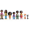 Famille africaine, 8 figurines