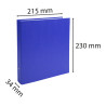 Classeur rembordé polypropylène format ecolier 2 anneaux 25mm - 230x215mm