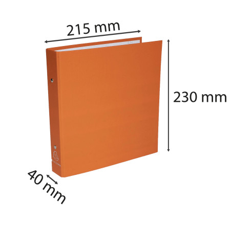 Classeur rembordé polypropylène format ecolier 2 anneaux 30mm - 230x215mm