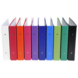 Classeur rembordé polypropylène format ecolier 2 anneaux 30mm - 230x215mm