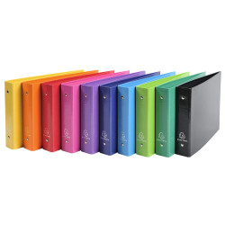 Classeur rigide rembordé pour fiches bristol 125x200mm 2 anneaux 25mm Iderama
