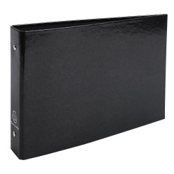 Classeur rigide rembordé pour fiches bristol 125x200mm 2 anneaux 25mm Iderama