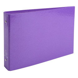 Classeur rigide rembordé pour fiches bristol 125x200mm 2 anneaux 25mm Iderama