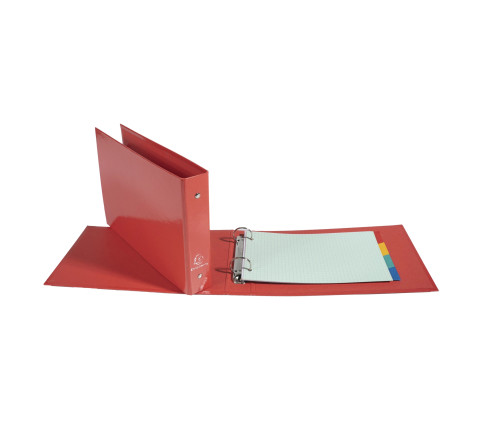 Classeur rigide rembordé pour fiches bristol 125x200mm 2 anneaux 25mm Iderama