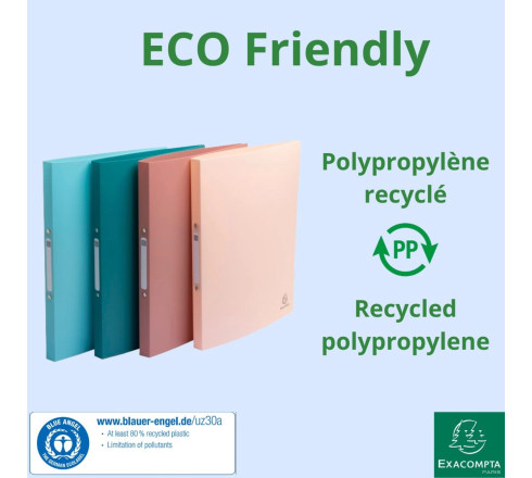 Classeur souple 4 anneaux PP recyclé Skandi