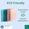Classeur souple 4 anneaux PP recyclé Skandi