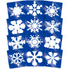 Lot de 12 pochoirs flocons de neige