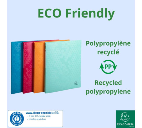 Classeur 2 anneaux 15mm polypropylène recyclé Maïa - A4