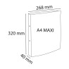 Classeur 2 anneaux 30mm polypropylène 7/10e Forever PP - A4 maxi
