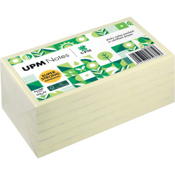 Lot de 6 blocs repositionnables 75x125mm. Coloris jaune