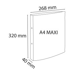 Classeur 2 anneaux 30mm polypropylène recyclé Maïa - A4