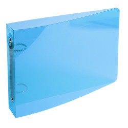 Classeur pour fiches bristol 100x150 2 anneaux 25mm polypropylène Crystal colours