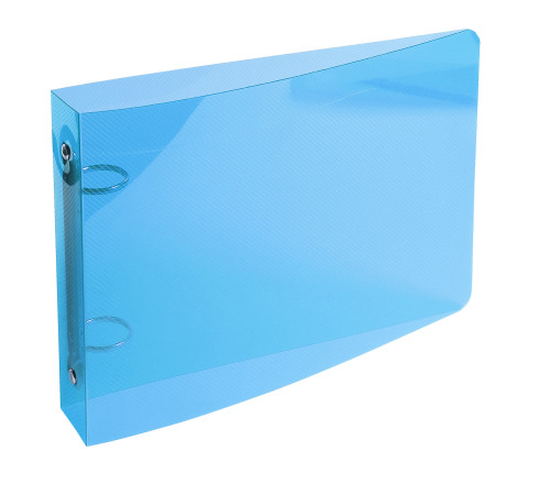 Classeur pour fiches bristol 100x150 2 anneaux 25mm polypropylène Crystal colours