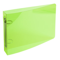 Classeur pour fiches bristol 100x150 2 anneaux 25mm polypropylène Crystal colours