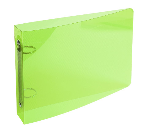 Classeur pour fiches bristol 100x150 2 anneaux 25mm polypropylène Crystal colours