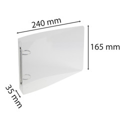 Classeur pour fiches bristol 125x200 2 anneaux 25mm polypropylène Crystal colours