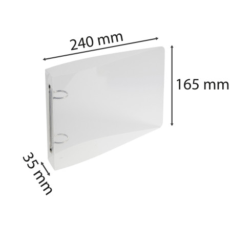 Classeur pour fiches bristol 125x200 2 anneaux 25mm polypropylène Crystal colours