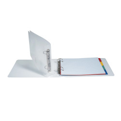 Classeur pour fiches bristol 125x200 2 anneaux 25mm polypropylène Crystal colours