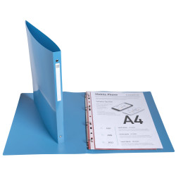 Classeur 4 anneaux 15mm polypropylène recyclé BeeBlue - A4