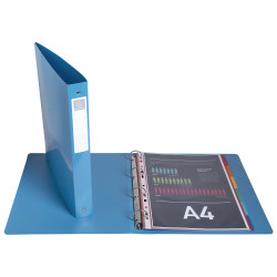 Classeur 4 anneaux 30mm polypropylène recyclé BeeBlue - A4 Maxi