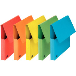 Paquet de 10 pochettes VIP à rabat, format 24x32 cm, coloris vifs asso