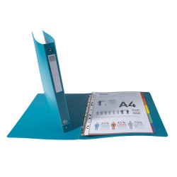 Classeur 4 anneaux 20mm polypropylène OPAK rigide 10/10e - A4 Maxi.