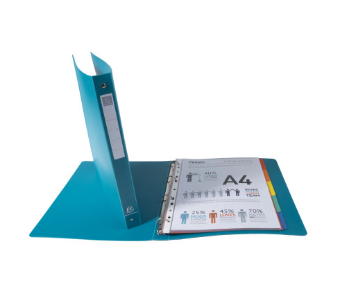 Classeur 4 anneaux 20mm polypropylène OPAK rigide 10/10e - A4 Maxi.
