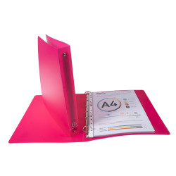 Classeur 4 anneaux 30 mm polypropylène Chromaline (avec étiquette de dos) - A4 maxi