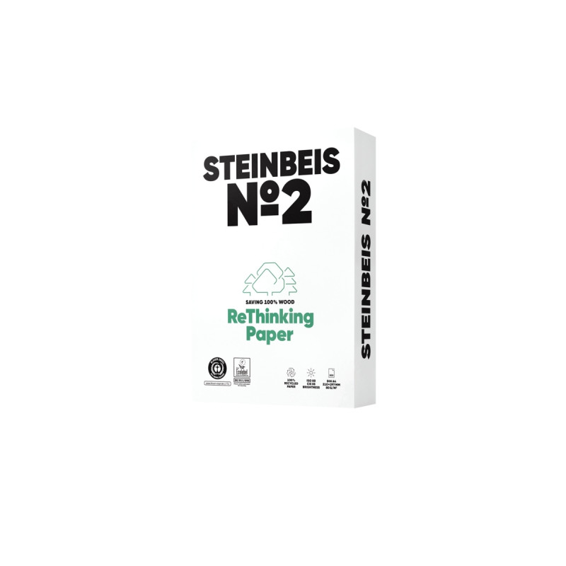 Ramette de 500 feuilles format A4 80g blanc STEINBEIS N°2