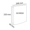 Classeur 4 anneaux 30mm polypropylène OPAK rigide 10/10e - A4 Maxi.
