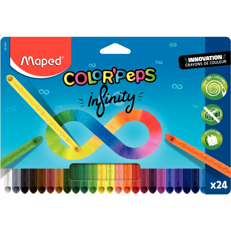 Pochette de 24 crayons de couleur Infinity