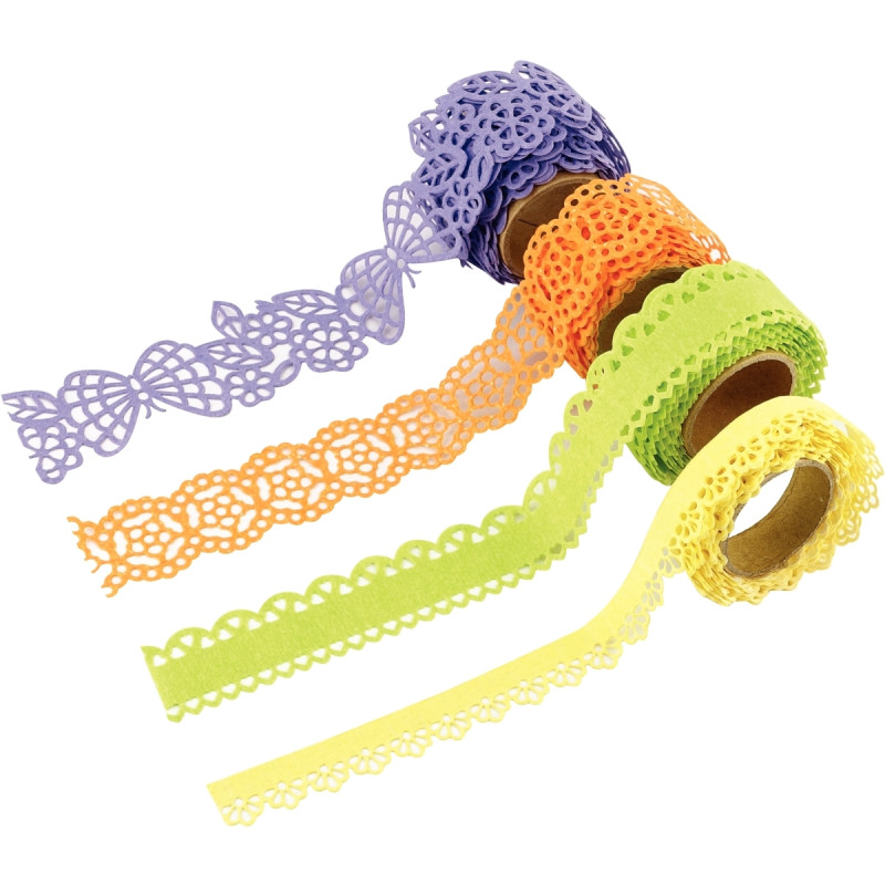 Lot de 4 rouleaux de ruban papier adhésif thème papillon