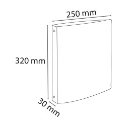 Classeur 4 anneaux 20mm polypropylène OPAK - A4