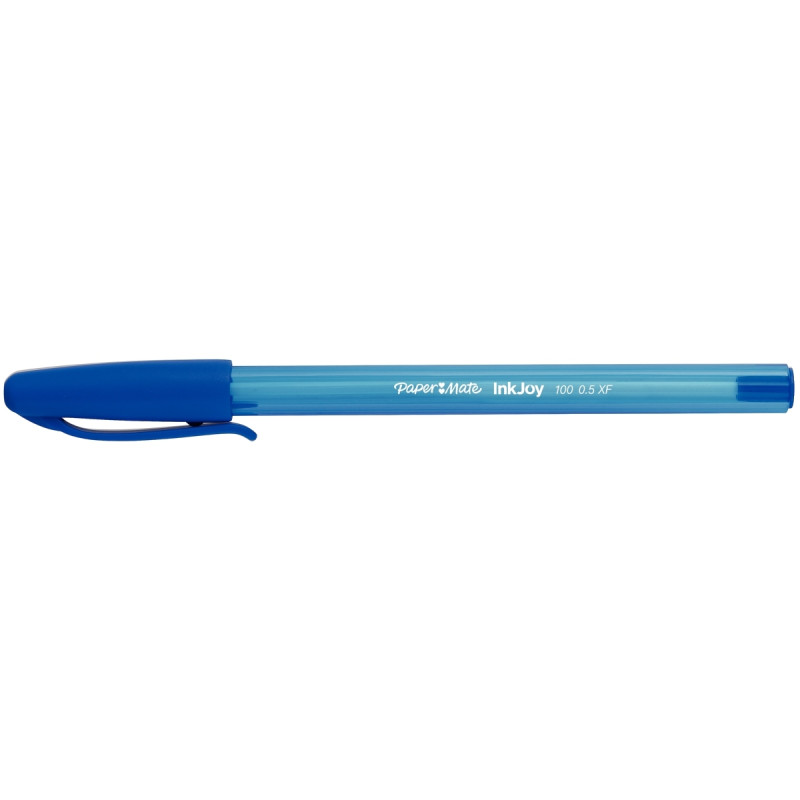 Boîte de 50 stylos Inkjoy 100 pointe fine bleu