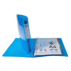 Classeur 4 anneaux 30mm IDERAMA PP polypropylène 7/10e - A4 maxi