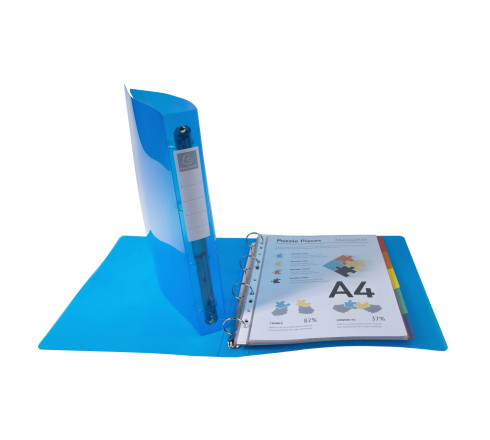 Classeur 4 anneaux 30mm IDERAMA PP polypropylène 7/10e - A4 maxi