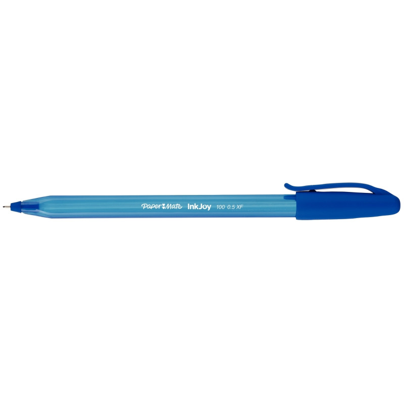 Boîte de 50 stylos Inkjoy 100 pointe fine bleu