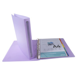 Classeur 4 anneaux 30 mm polypropylène Chromaline Pastel - A4 Maxi