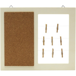 Tableau mémo en bois 22x18 cm