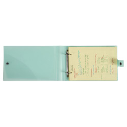 Classeur pour fiches bristol A5 et 125x200 2 anneaux 30mm polypropylène Chromaline Pastel