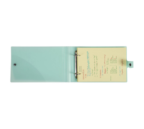 Classeur pour fiches bristol A5 et 125x200 2 anneaux 30mm polypropylène Chromaline Pastel
