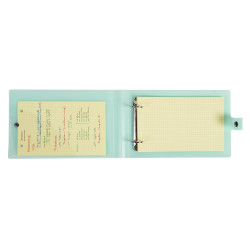 Classeur pour fiches bristol A5 et 125x200 2 anneaux 30mm polypropylène Chromaline Pastel