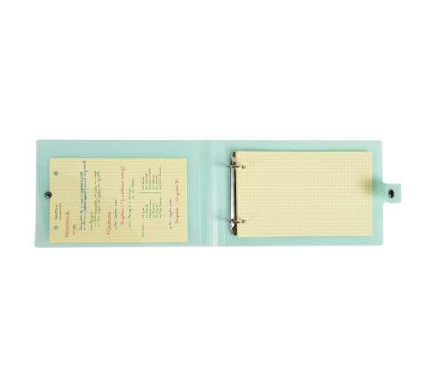 Classeur pour fiches bristol A5 et 125x200 2 anneaux 30mm polypropylène Chromaline Pastel