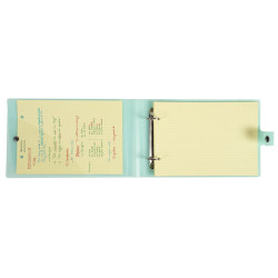 Classeur pour fiches bristol A5 et 125x200 2 anneaux 30mm polypropylène Chromaline Pastel
