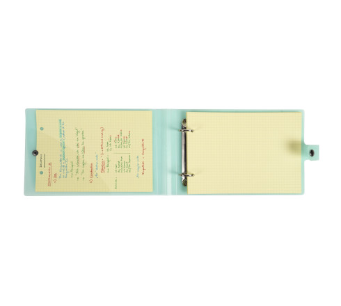Classeur pour fiches bristol A5 et 125x200 2 anneaux 30mm polypropylène Chromaline Pastel