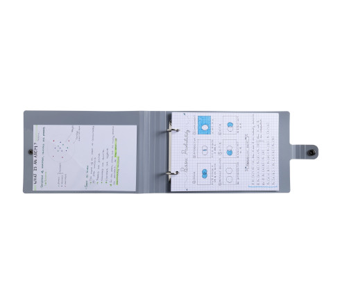 Classeur pour fiches bristol 2 anneaux 30mm PP recyclé Ellipse